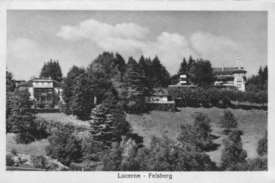Luzern, Felsberg. Ansichtskarte, Verlag Goetz Nr. 10010, versendet 1925, in Privatbesitz